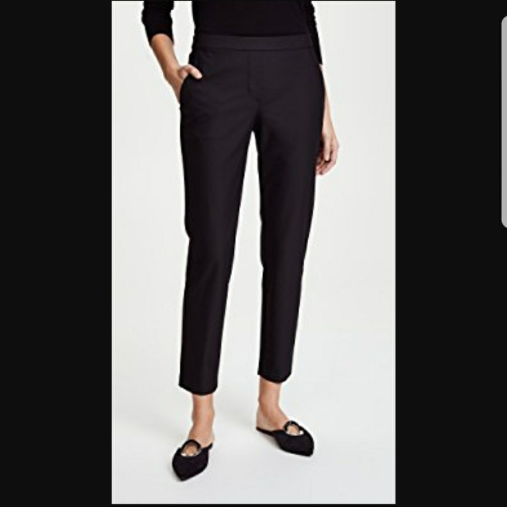 Theory Cropped/Ankle Pants In Eggplant/Dark Purple Gem